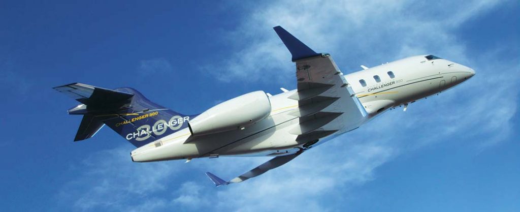 Challenger 300 Air Charter Flying Upwards