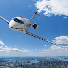 Challenger 300 Jet Flying Over Manhattan, NY